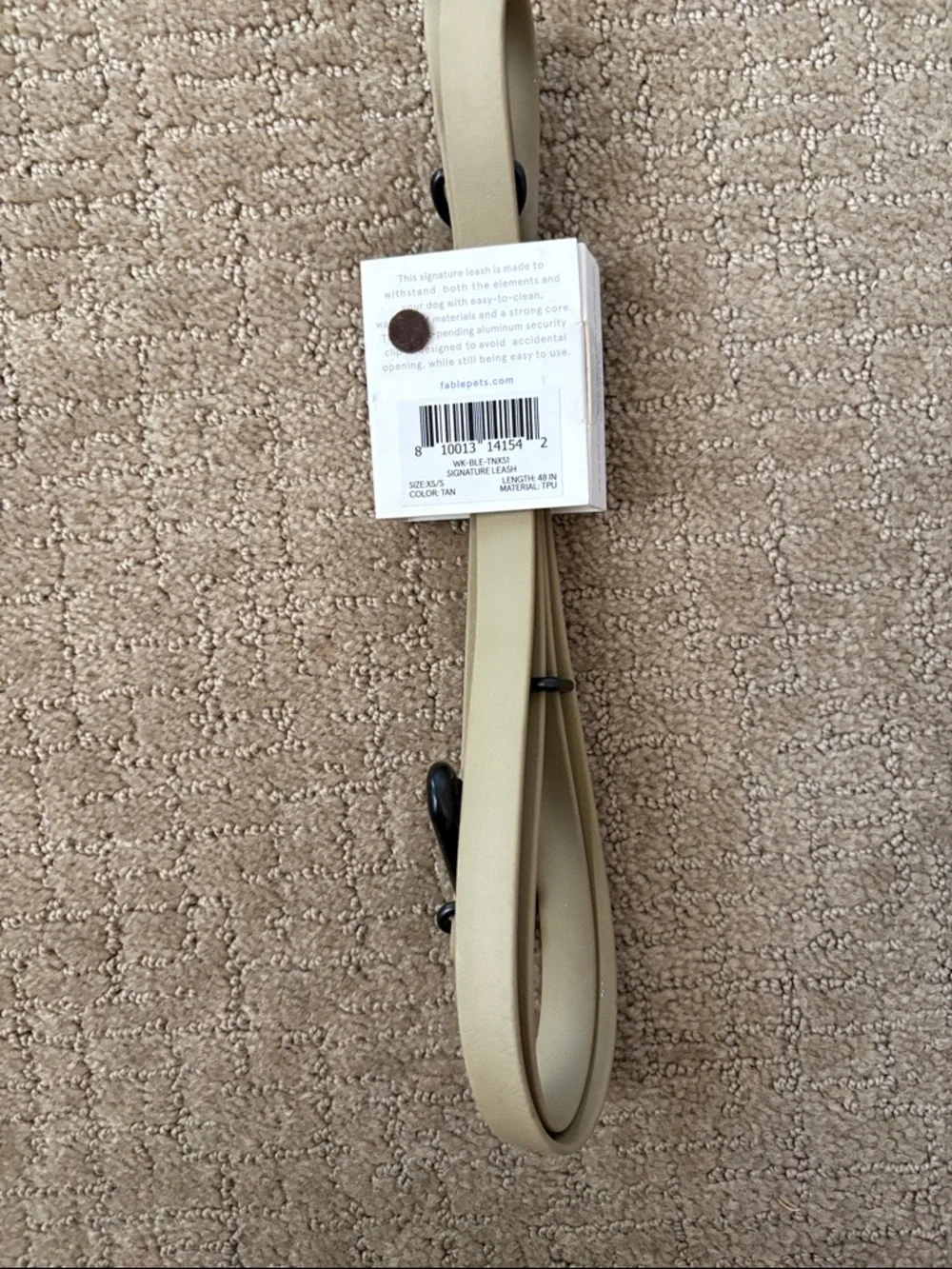 FABLE Signature Dog Leash in‎ Beige